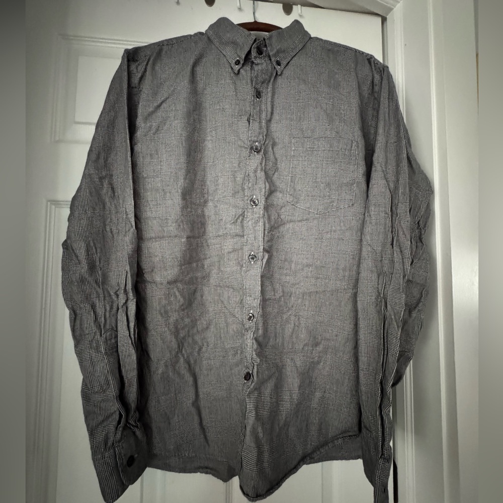 Men's black Button-Up Shirt-slim fit
